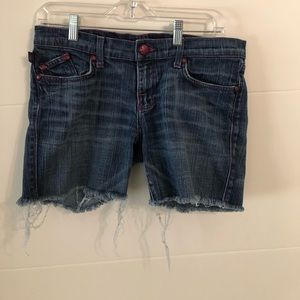 Rock & Republic distressed denim shorts.
